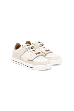 sneakers in pelle bianco FENDI KIDS | JMR476AOMNF1OP3